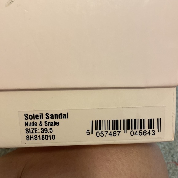 NIB Sophia Webster soleil sandal in nude and snake. Size 39.5 - Picture 16 of 16